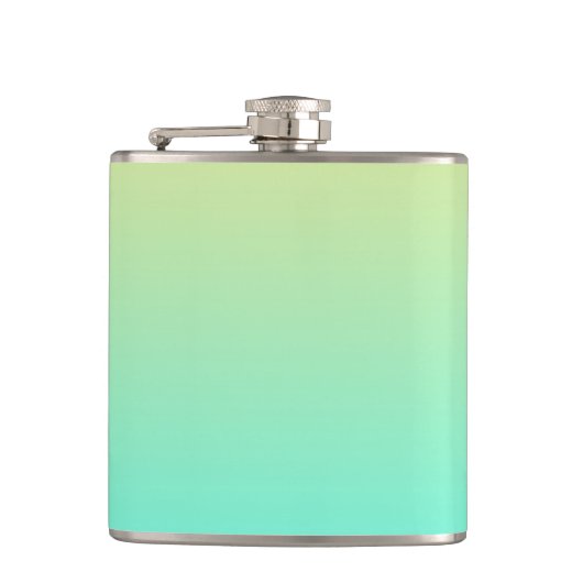 Flasques Simple Gradient Pastel Jaune Turquoise (Devant)
