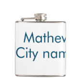 Flasques simple lettre initiale monogramme ajouter votre no (Devant)