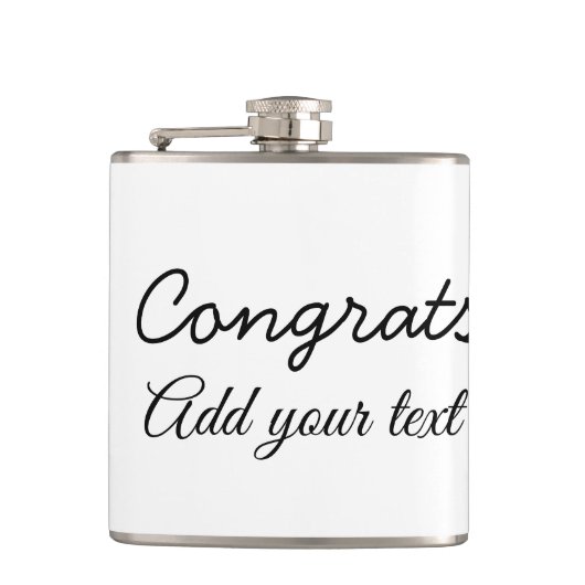 Flasques Simple minimal congratulations graduation add your (Devant)
