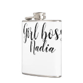 Flasques simple minimal girl boss ajouter nom texte image e (Gauche)