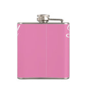 Flasques Simple minimal pink bridesmaid add name year text (Dos)