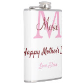 Flasques simple minimum de jour mère monogramme nom rose te (Droite)