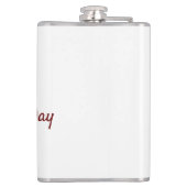 Flasques simple minimum jour mère bleu monogramme rose nom (Dos)