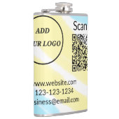 Flasques Simple minimum q r code ajouter logo code d'analys (Droite)