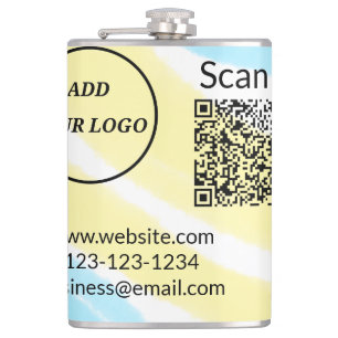 Flasques Simple minimum q r code ajouter logo code d'analys