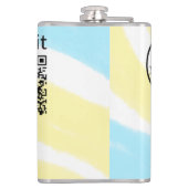 Flasques Simple minimum q r code ajouter logo code d'analys (Dos)