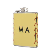 Flasques Simple monogramme ajouter votre nom lettre man min (Gauche)