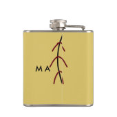 Flasques Simple monogramme ajouter votre nom lettre man min (Dos)