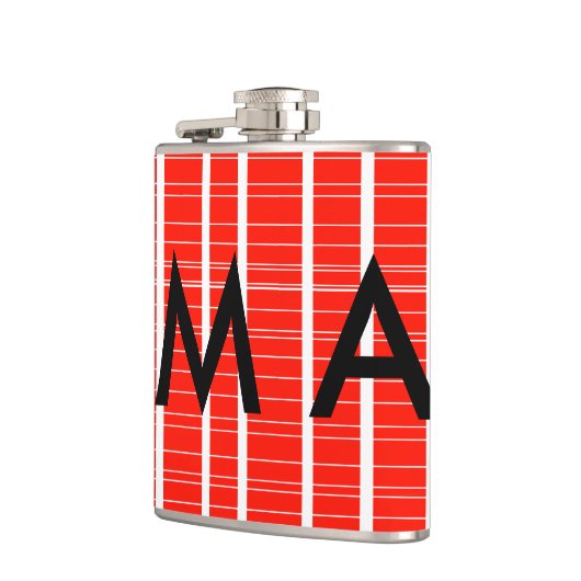 Flasques Simple monogramme ajouter votre nom lettre man min (Gauche)