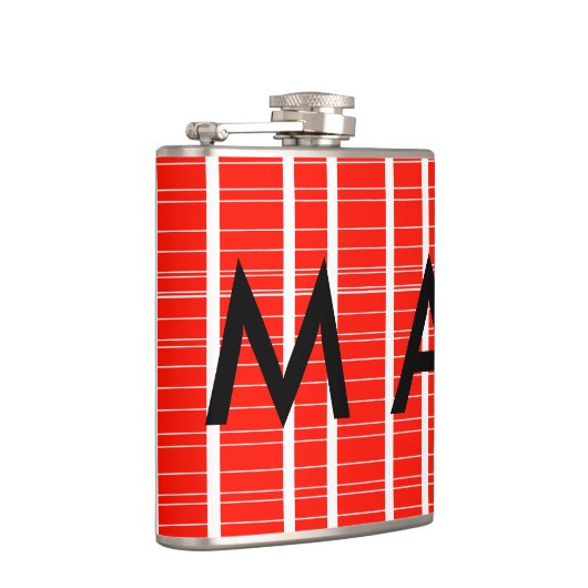 Flasques Simple monogramme ajouter votre nom lettre man min (Droite)