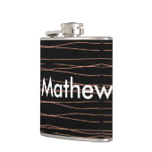 Flasques Simple monogramme ajouter votre nom lettre man min (Gauche)
