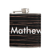 Flasques Simple monogramme ajouter votre nom lettre man min (Devant)