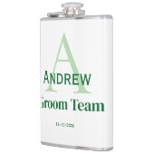 Flasques simple monogramme personnalisé groomsmen (Gauche)
