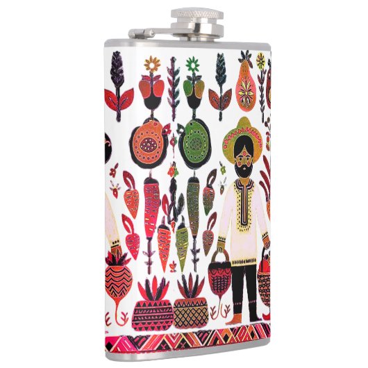 Flasques simple peinture madhubani (Droite)