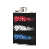 Flasques *~* Simples traces de pinceau Abstrait du drapeau  (Gauche)