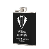 Flasques Simply Classy Tuxedo Suit Mariage Groom Groomsman (Gauche)