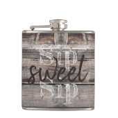 Flasques SIP SIP SWEET SIP patiné en bois en détresse | (Devant)