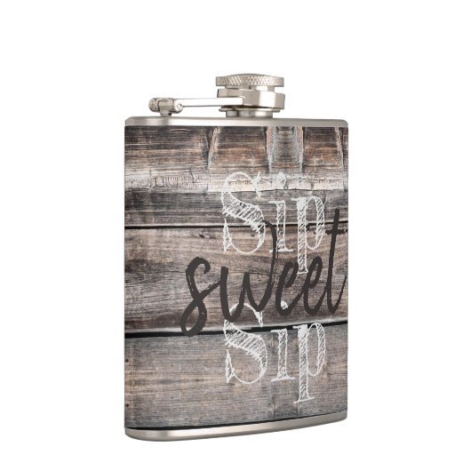 Flasques SIP SIP SWEET SIP patiné en bois en détresse | (Droite)