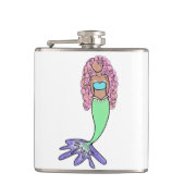 Flasques sirène arc-en-ciel rose bleu pourpre vert noir bou (Devant)