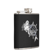 Flasques Sirène Chrome sur l'impression de fibre de carbone (Droite)