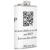 Flasques site web de mariage rsvp q r code ajouter nom text (Droite)
