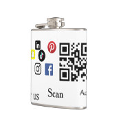 Flasques Site web d'entreprise simple code à barres QR code (Gauche)