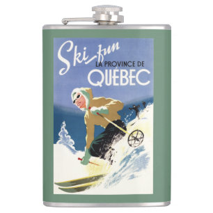 Flasques Ski de femme - affiche anglaise et française