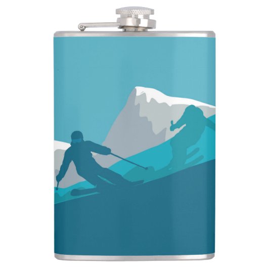 Flasques Ski En Montagne - Skieurs (Devant)