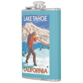 Flasques Skier transportant ski de neige - Lac Tahoe, Calif (Gauche)