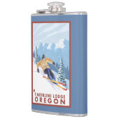 Flasques Skieur de neige de Downhhill - loge de Timberline, (Gauche)