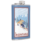 Flasques Skieur de neige de Downhhill - Montana (Droite)