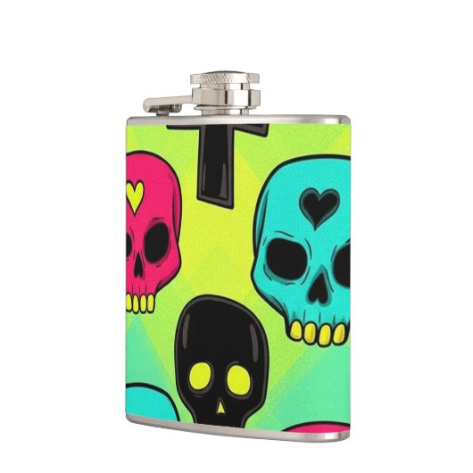 Flasques Skull Pattern Flask (Gauche)