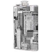 Flasques Skyscraper City Texture Isométrique sans fil (Gauche)