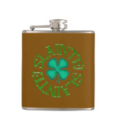 Flasques Slainte w clover brown wrapped flask (Devant)