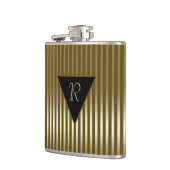 Flasques Sleek Gold Stripes Monogramme (Gauche)