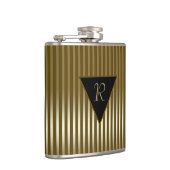 Flasques Sleek Gold Stripes Monogramme (Droite)