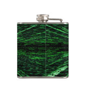 Flasques SlipperyJoe's 69 code binaire vert vibrant calcul (Dos)