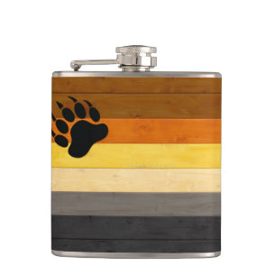 Flasques SlipperyJoe's Bear Pride drapeau de la texture du 