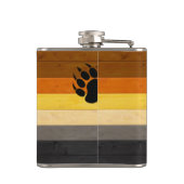 Flasques SlipperyJoe's Bear Pride drapeau de la texture du  (Dos)