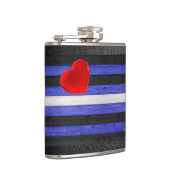 Flasques SlipperyJoe's cuir drapeau orgueil noir bleu royal (Droite)