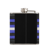 Flasques SlipperyJoe's cuir drapeau orgueil noir bleu royal (Dos)