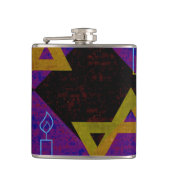 Flasques SlipperyJoe's Happy Hanoukka Star de David menorah (Devant)