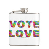 Flasques SlipperyJoe's vote amour égalité cadeaux gay pride (Devant)