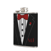 Flasques Smoking avec épouser de Groomsman de cravate d'arc (Gauche)