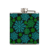 Flasques Snowflakes d'hiver Motif avec Monogram (Dos)