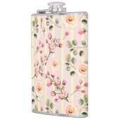 Flasques Soft Pink Floral Stripe Pattern (Gauche)