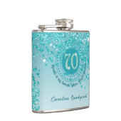 Flasques Soixante-dix et Turquoise Parties scintillant bleu (Droite)