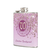 Flasques Soixante-dix & Rose Paillettes d'or & Citation pou (Gauche)