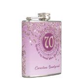 Flasques Soixante-dix & Rose Paillettes d'or & Citation pou (Droite)