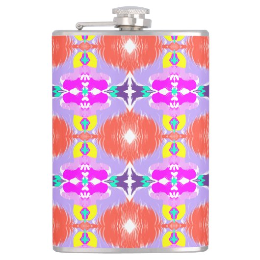 Flasques Solar Bloom Kaleidoscope Throw Pillow (Devant)